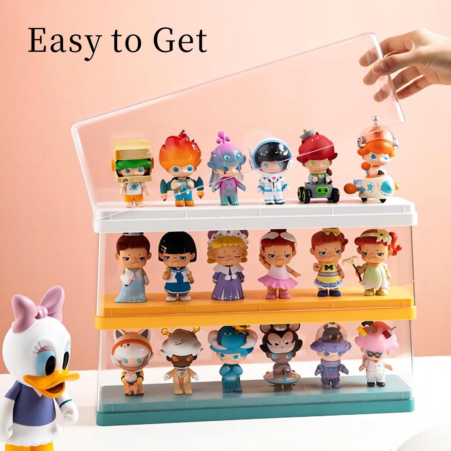 Acrylic Display Case, Dust Proof Figure Collection Box With Transparent Cover Large Capacity Organizer Showcase For Doll Toy (Or