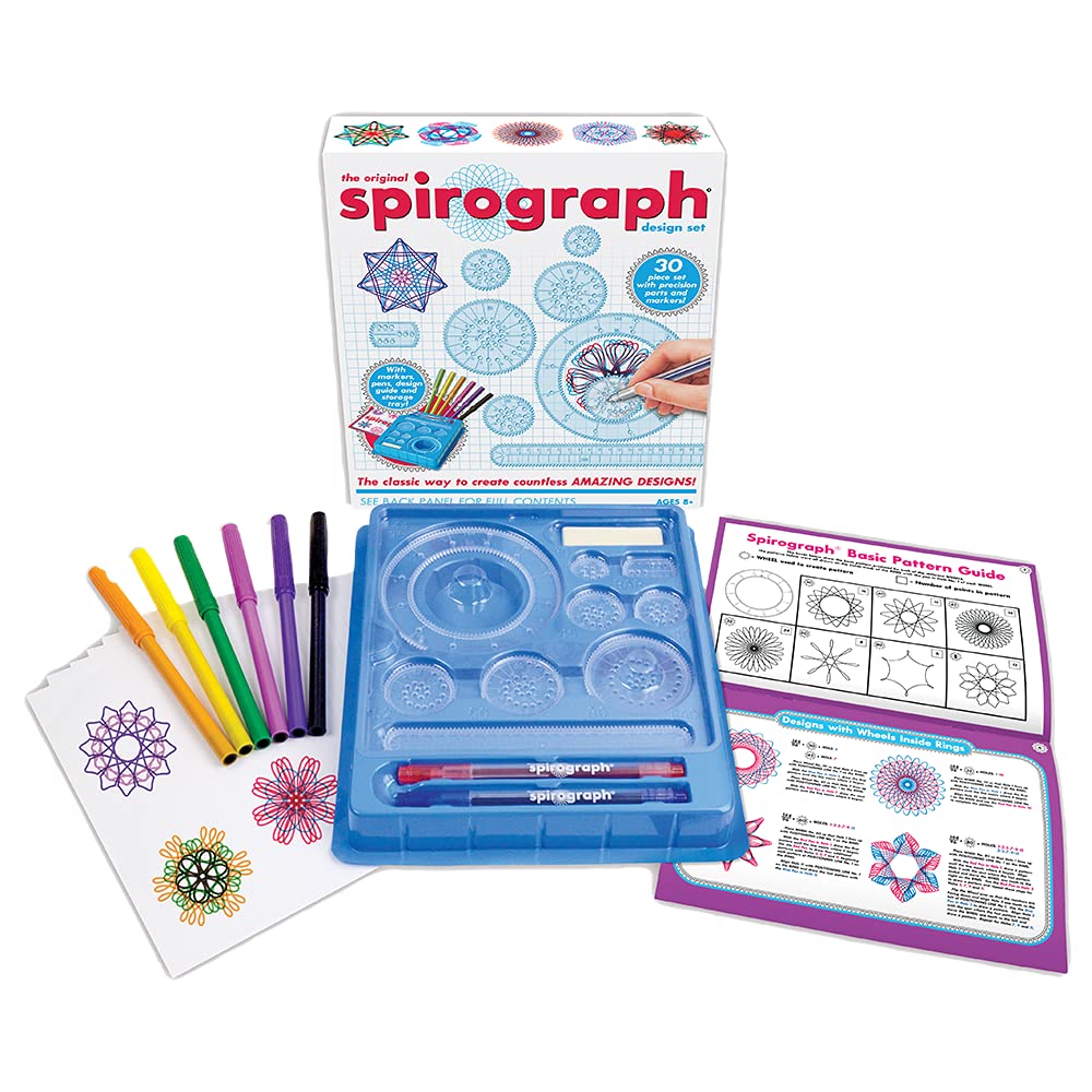 Spirograph Design Set Boxed - Arts and Crafts, Kids Toys, Art Supplies, Craft Supplies, Drawing Kit, Spiral Art, Reproduction of