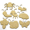 Cliths Set Of 8 Wooden Butterfly Bug Cutout Craft, Diy Wooden Unfinished Bug Blanks  4 Inch Width Art & Craft Painting Kit