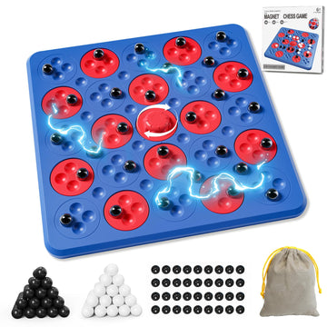 Magnetic Game Chess, Magnet Game, Board Games For Adults Kids Family Night, 2 In 1 Multiplayer Board Games, Magnetic Game With 3