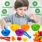 RAEQKS Montessori Sorting Toys - Multi-color Silicone Stacking Game for Preschool Learning Activities - Medium Size Educational Sensory Toy