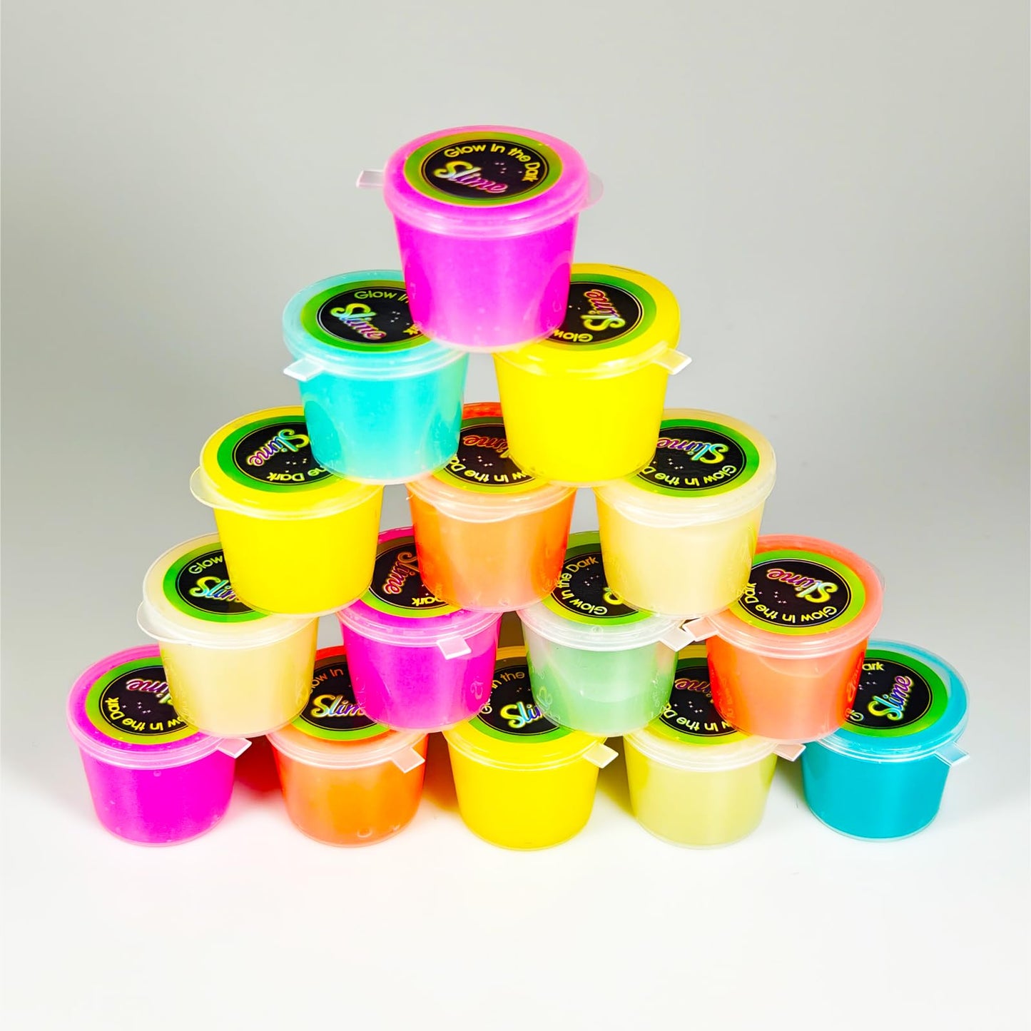 15 Pack Glow In The Dark Slime, Crystal Galaxy Slime, Including Blue, Pink, Yellow, Orange Etc, Slime Party Favors, Soft And Non
