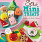 Klutz Sew Mini Treats Plushies Kit - 18+ Food Designs, 8" Length, Model 532035