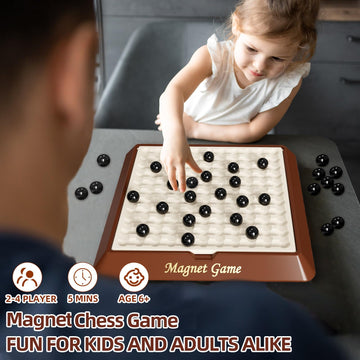 Magnetic Game Chess, Magnet Games For Adults And Kids With Storage Board, Magnet Chess Game With Stones, Board Game For Friends