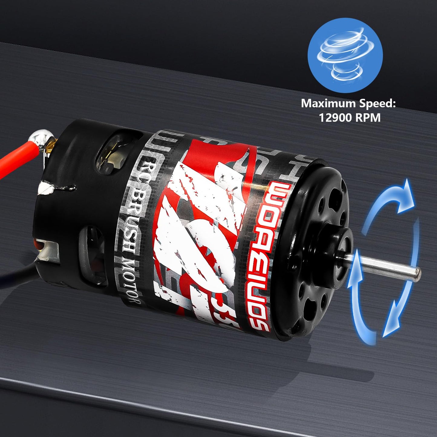 Woaeiuos 550 Brushed Motor 27T & 80A Esc Brushed Motor Esc & Heatsink Combo For 1/10 Rc Car Trx4 Trx6 Redcat Axial Scx10 Scx10Ii