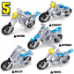 Ferthor Fun Motorcycle Erector Set, 139PCS Metal Building Blocks, STEM Toys for Kids 8-12, Model 1201, Blue