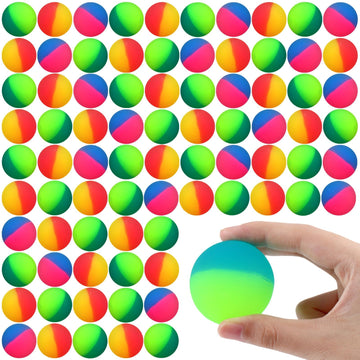 Jenaai 150 Pcs Bouncy Balls for Kids, 45 mm/1.77 inch Colorful Large Rubber Balls Bulk for Birthday Party Favors Classroom Carni