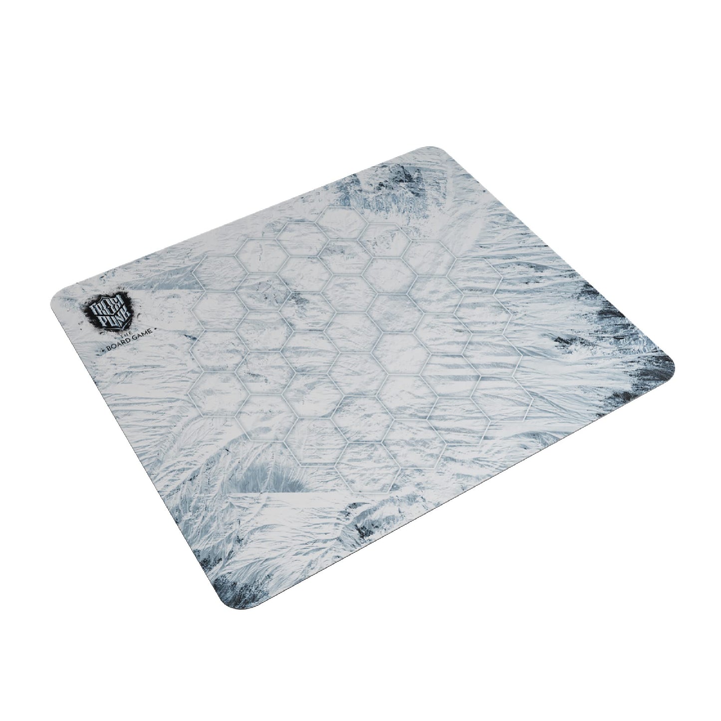 Rebel Studio Frostpunk The Board Game Playmat 11.6' By 10' Slip-Resistant Neoprene Playmat With Stitched Corners, Premium Game Mat With Stitched Edges, Snowy Landscape Design, Made By Rebel Studio