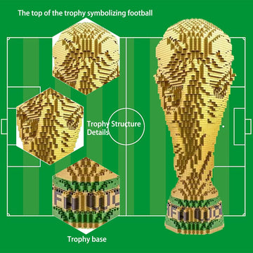 Bdydt Architecture Micro Mini Blocks World Cup Trophy Model Building Set-(4000+ Piece) Micro Mini Bricks Toy, Gift For Adults An