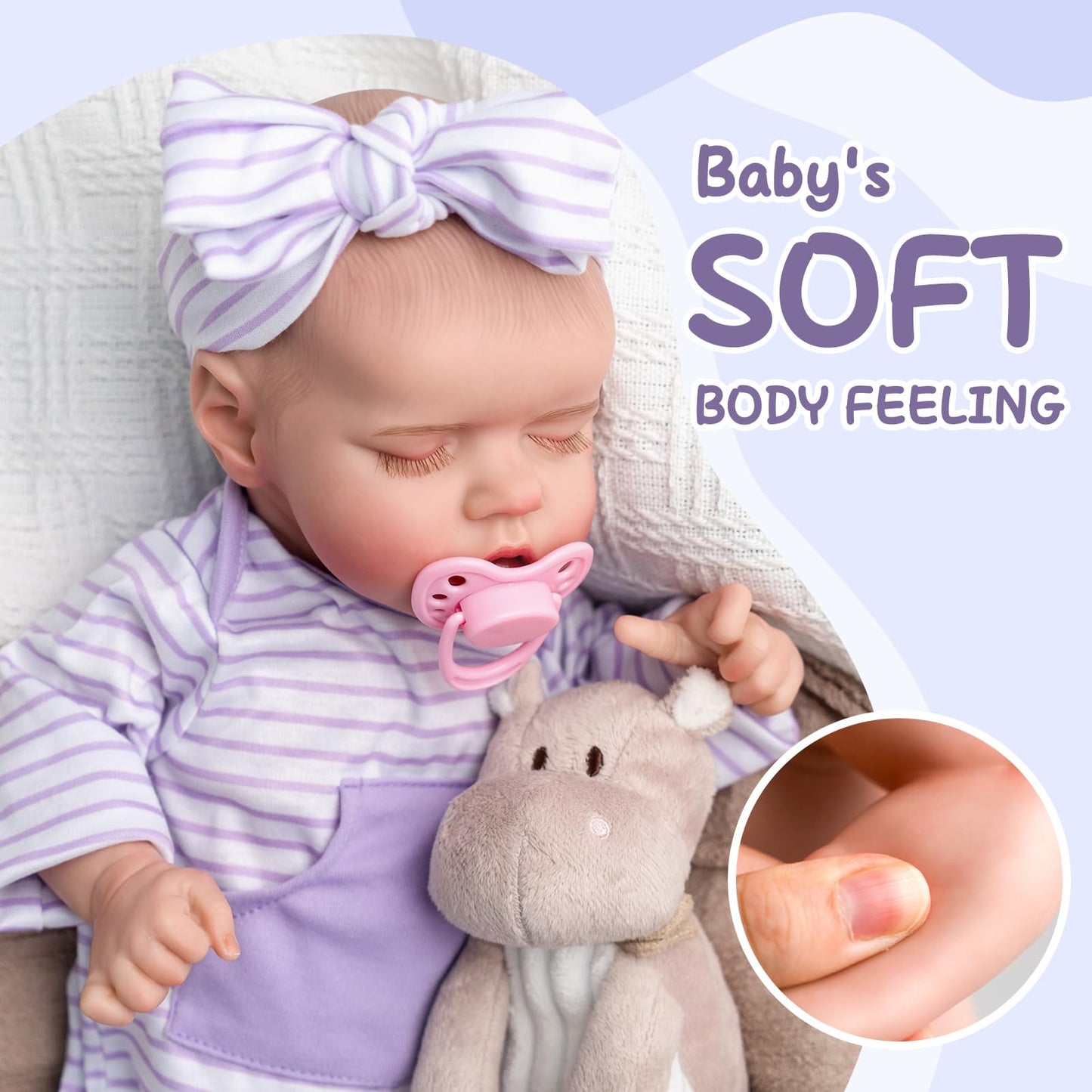 Jirachi Realistic Newborn Baby Dolls Girl 18-Inch, Reborn Baby Dolls Full Body Soft Vinyl Lifelike Preemie Baby Dolls With Feeding Kit, Birthday Gift For Kids Age 3+