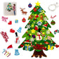 Montessori Felt Christmas Tree for Toddlers DIY Felt Christmas Tree Set with 32 Ornaments for Kids Toddlers Home Wall Hanging Fe