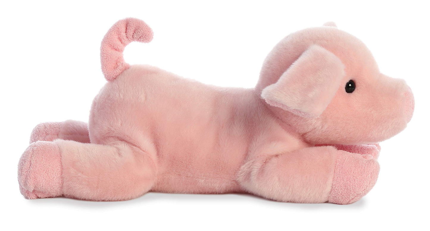 Aurora Adorable Flopsie Pickles Piglet Stuffed Animal - Playful Ease - Timeless Companions - Pink 12 Inches