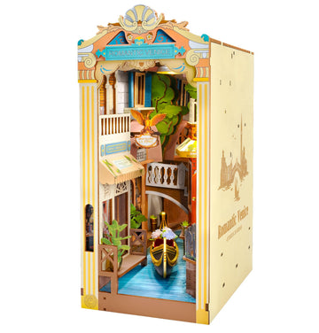 Rowood Book Nook Kit,Diy Book Nook Kits With Dust Cover For Adults,Miniature House 3D Wooden Puzzle Bookend Bookshelf Insert All