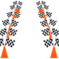 Yoelvn 12 Pack 8X5.5 Inch Checkered Flags Black And White Checkered Stick For Race Car Two Fast Centerpieces,Finish Line Flags R
