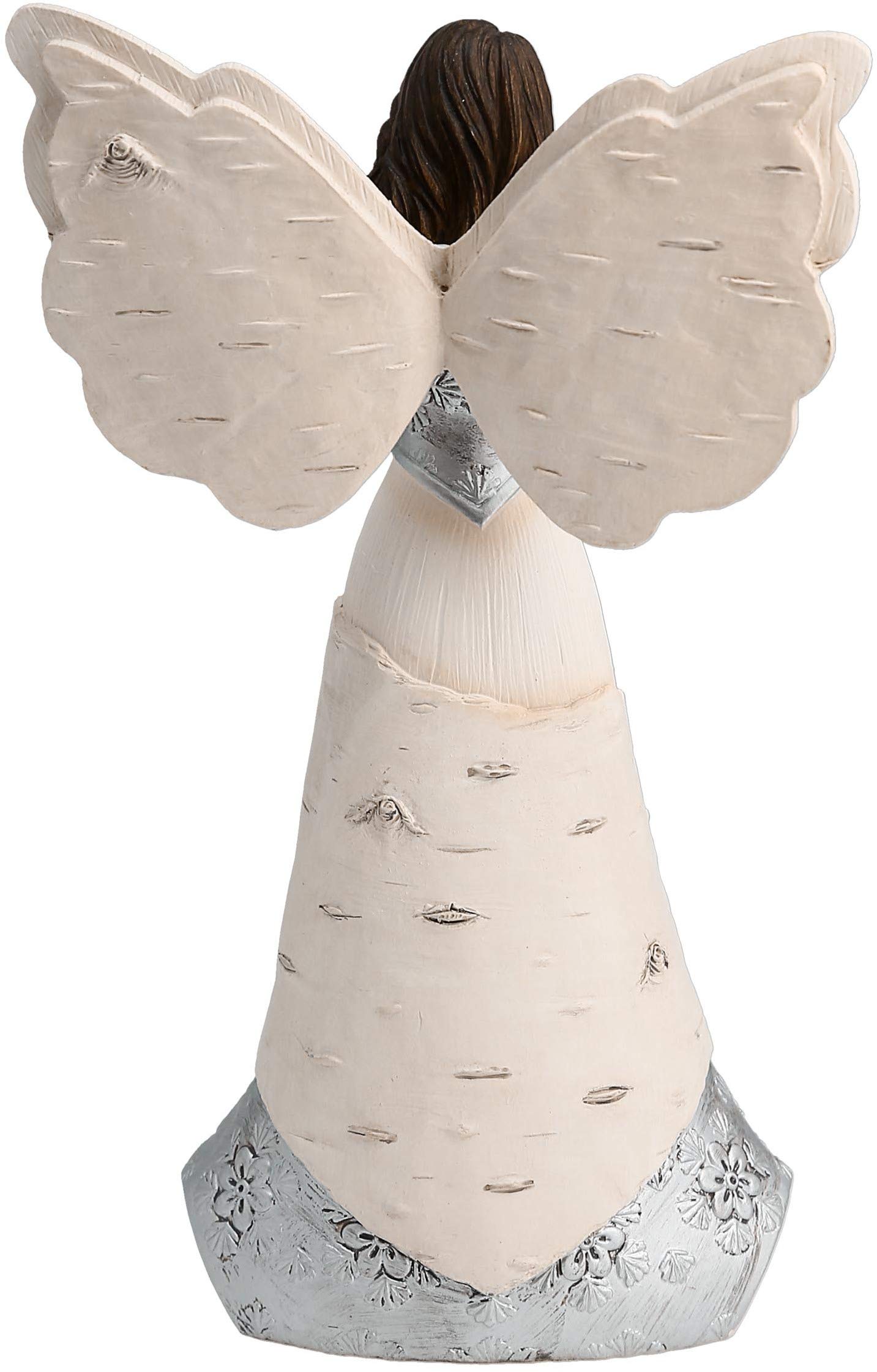 Pavilion Gift Company Angel Figurine - 8-Inch White Resin, Holding Butterflies, Model 82328