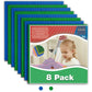 Unirolic 8 Pack Classic Baseplates 10' X 10' Sturdiness Building Platforms - Compatible With All Major Brands Building Bricks, Suitable For Kids And Adults As A Gift -Blue&Green