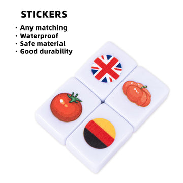 Drizzle 65 Tiles Seaside Escape Blocks Game 30Mm - Instruction Manual Panda Bag - National Flag & Vegetables Patterns