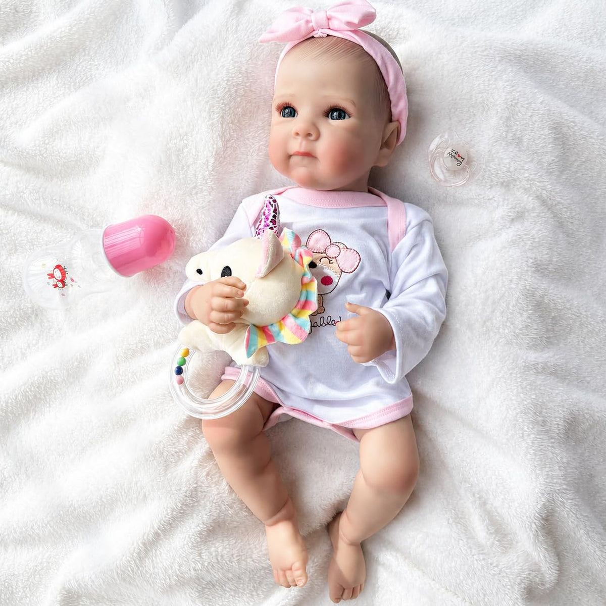 BAkwbwBY 18 HandPainted Reborn Baby Doll, Full Vinyl Washable Girl