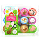 TINYMILLS 12 Pcs Farm Animals Stamp Kit for Kids - Farm Animals Barnyard Self Inking Stamps Gift Party Favors