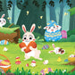Easter Puzzles for Kids Ages 4-6, Jigsaw Puzzle Easter Bunny 100 Pieces for Kids Ages 3, 4, 5, 6 Year Old for Toddlers Education