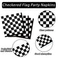 100 Pack Black And White Checkered Flag Party Napkins Disposable Race Car Birthday Party Supplies Racing Car Theme Party Paper Lunch Napkins For Baby Shower Kids Men Party Decorations Favors