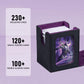 Infinity Guard MTG Deck Box with Commander Display for 120+ Single Sleeved Cards  Denim Magnetic Card Storage Box Fits for TCG CCG Magic Cards (Black&Purple)