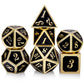 DNDND Metal Dice Set D&D, 7 die Metal Polyhedral Dice Set with Gift Metal Box and Gold Number for DND Dungeons and Dragons Role 