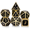 DNDND Metal Dice Set D&D, 7 die Metal Polyhedral Dice Set with Gift Metal Box and Gold Number for DND Dungeons and Dragons Role 