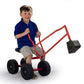 WONKAWOO Monster Wheel Sand Digger 360 Rotation Metal Crane Excavator Backhoe Ride On Toy
