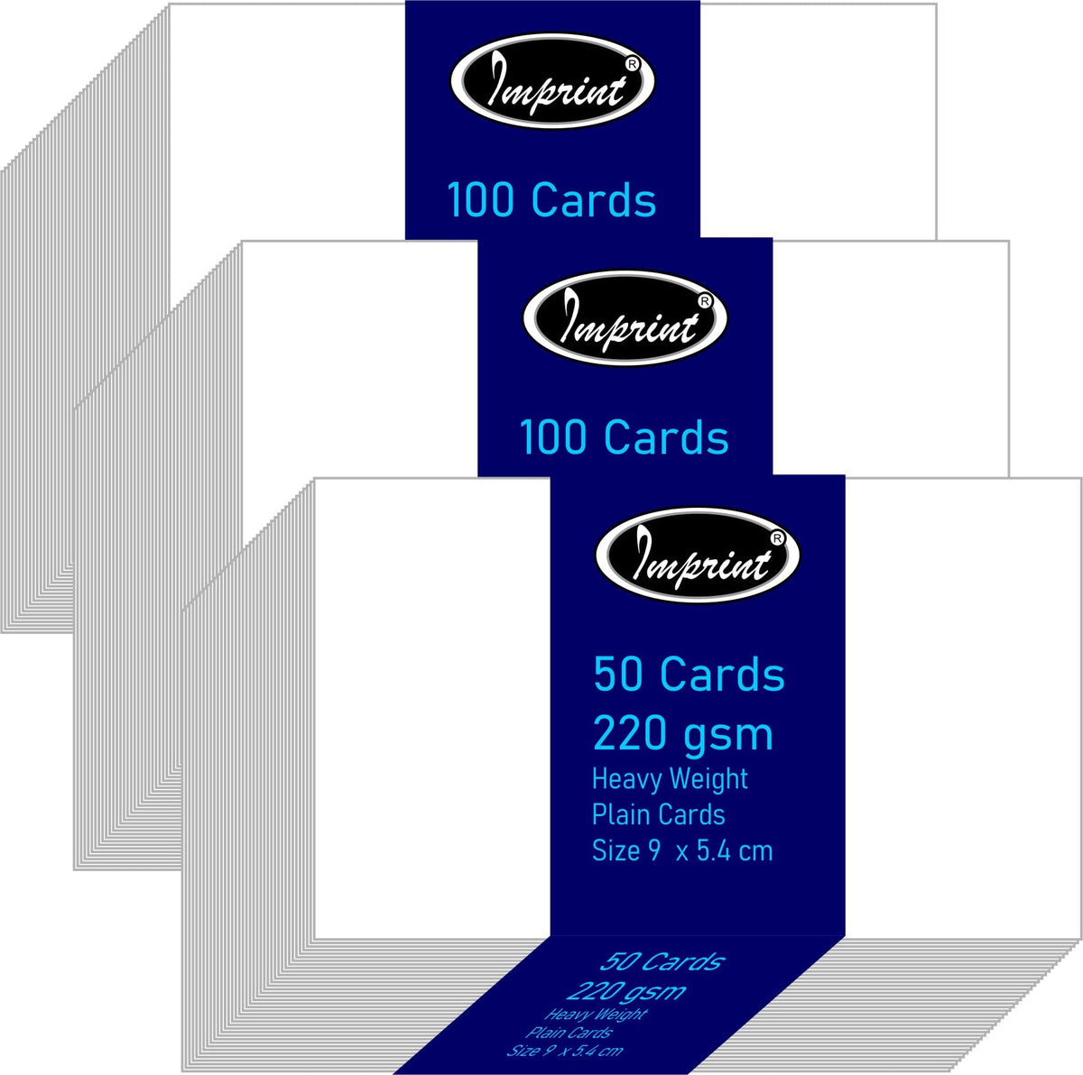 IMPRINT Flash Card White 2 x 3.5 Inches Approx, White Color Sheet (Pack of 250 Flash Cards)
