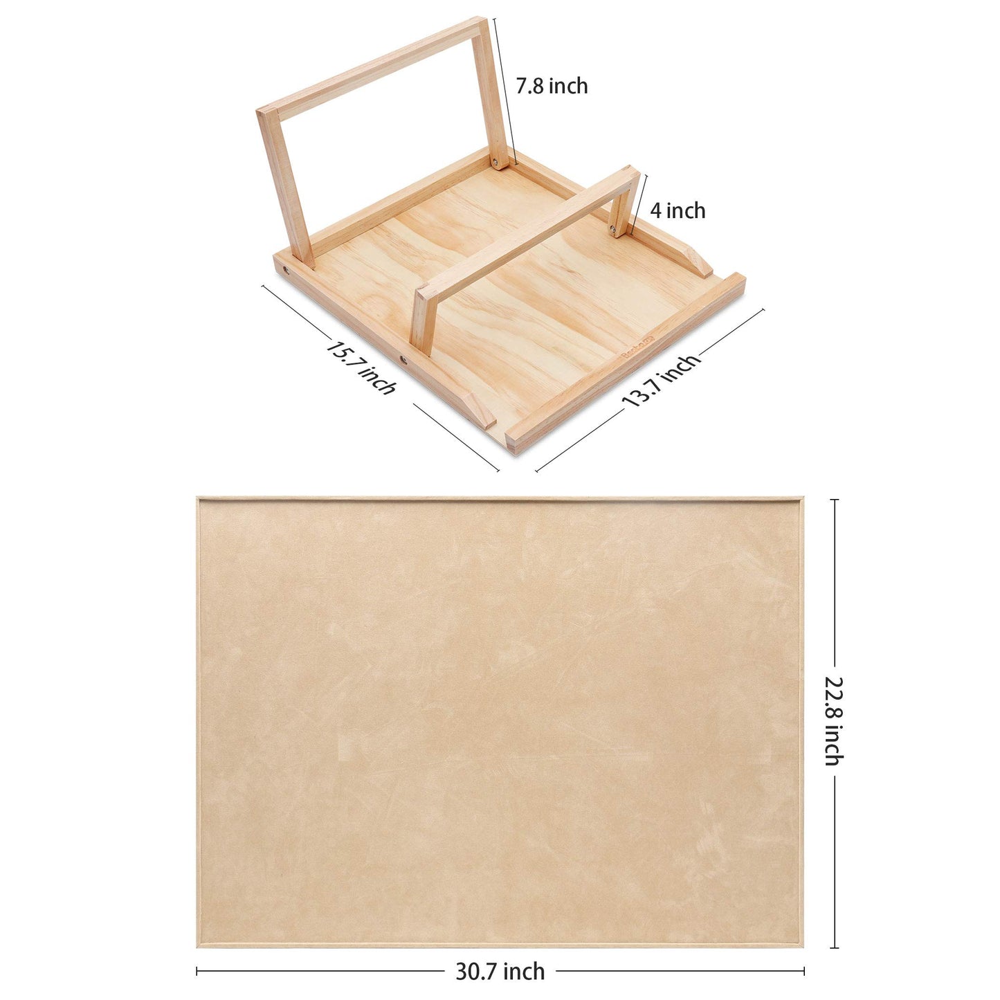 Becko US 1000-pc Jigsaw Puzzle Board with Stand, Flannel Surface, 30.3 x 22.3 inches, Model WGPTJ