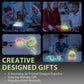 Fuwkeo 5" Dual-Color 3D Printed Dragon Egg with 12" Flexible Crystal Dragon - Luminous Rainbow Mythical Gift