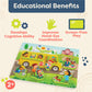 B. Toys- Peek & Explore - School Buschunky Puzzle – Puzzle For Toddlers, Kids – School Bus Puzzle – School, Bus, Students – 2 Years +