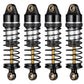 BRKRC Aluminum Front Rear Shocks Absorber RC Damper for Arrma 1/18 Granite Typhon Mojave Grom RC Crawler Upgrade (Black&Silver)