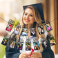 Black Glitter K-12 Graduation Photo Banner Kindergarten to 12th Grade Graduation Picture Banner for Grade Photo Kindergarten Par