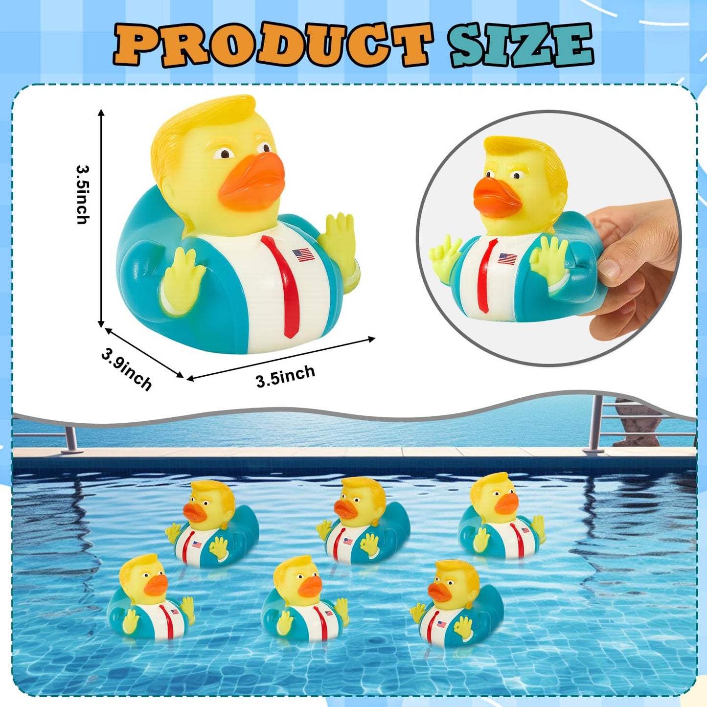 Baby Bath Toy Rubber Ducks  Squeak Ducking Funny Duckies Toy for Children Kids Baby Showers Bath Time Birthday Gifts Party Favors