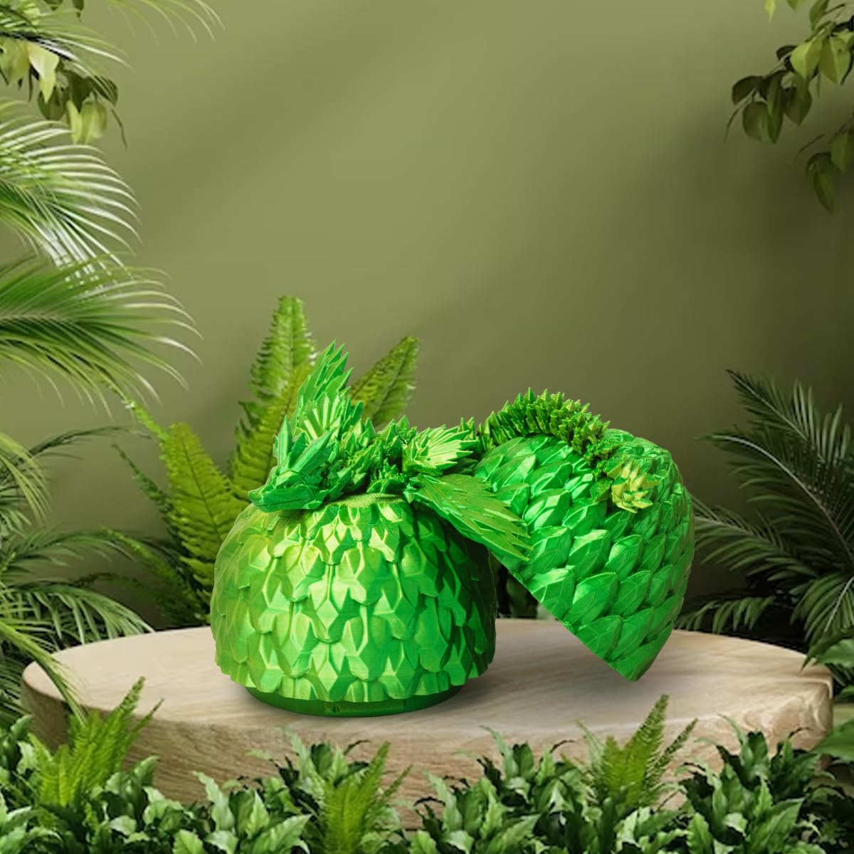 3D Printed Dragon Egg,Surprise Easter Basket Essentials with 12'' Flexible Crystal Dragon Inside,Executive Desk Toys,Easter Bask