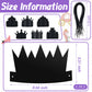110 Pcs Paper Crafts Crowns Bulk Set Scratch DIY Paper Crowns with Rainbow Crown Headband Hats Wooden Styluses Craft Elastic Ban