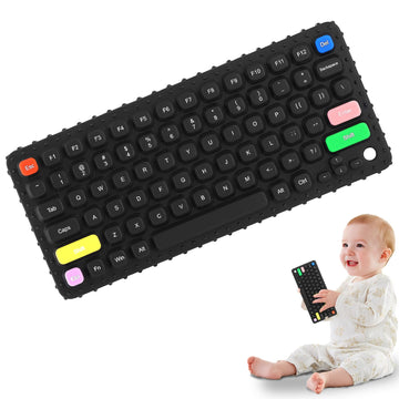 Teething Toys For Baby 3 6 12 18 Months, Realistic Keyboard Teether Toys, Baby Chew Toys, Food Grade Silicone Teething Toy For I