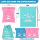 Mity Rain Sand Remover Wipe Mitt Bag - Velvet, Pink/Blue, Essential Beach Accessory for Kids & Women, Travel Necessities