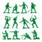 Timmee Plastic Army Men - Green 48Pc Toy Soldier Figures - Made In Usa