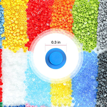 Etarnfly 3600Pcs Pixel Bricks, 1X1 18 Colors Classic Round Plates Building Blocks Parts And Pieces - Pixel Arts Dots Bulk Studs