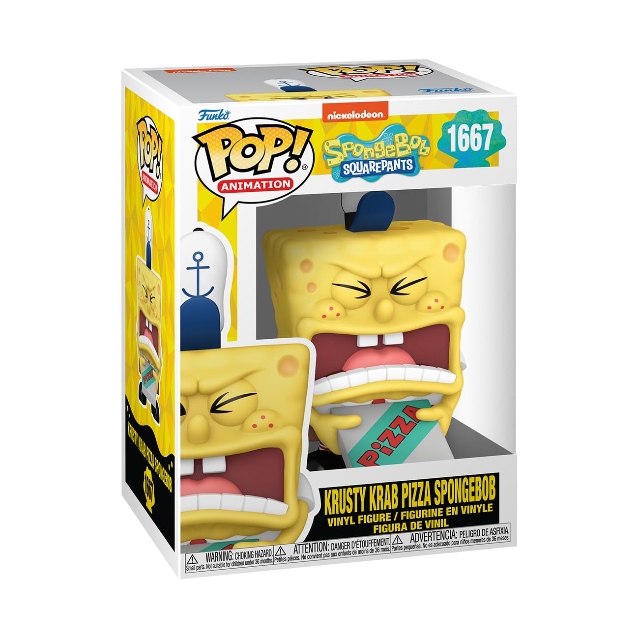 Funko POP! Vinyl Figure - Spongebob Squarepants with Pizza - 25th Anniversary Collectible - Multicolor - Official Merchandise