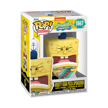 Funko POP! Vinyl Figure - Spongebob Squarepants with Pizza - 25th Anniversary Collectible - Multicolor - Official Merchandise