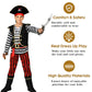 Yorborgor Pirate Costume For Kids Pirate Outfit For Boys Pirate Cosplay Party Dress Up (Stripes, 3-4 Years)