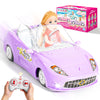 HapKid Purple Remote Control Car for Girls, 1:18 Scale RC Cars with LED Light, 2.4 GHZ Pink Truck Toy for Toddlers Kids, Birthda