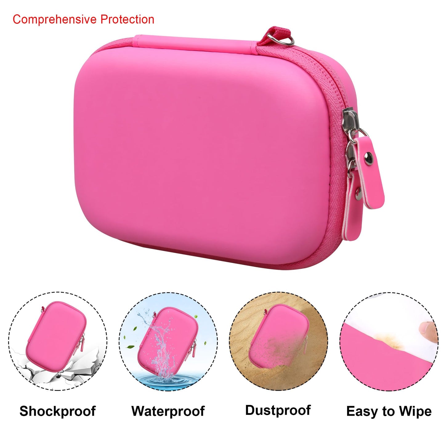 Elonbo Carrying Case For Kodak X Barbie Instant Smartphone Barbie Photo Printer, Portable Mini Color Wireless Mobile Printer Tra