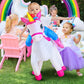 Kooy Inflatable Unicorn Costume Kid Blow Up Unicorn Costume Kids Unicorn Inflatable Costume For Kids For Funny Halloween Inflatable Costumes For Kids, Blow Up Costume For Kids(7-10Y