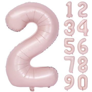 40 In Matte Pink Number Balloons Helium Foil Mylar Balloon Birthday Party Banquet Decoration Digital 2