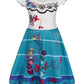 Sukyfecde Mirabel Dress For Toddler Girls Princess Costume Birthday Halloween Dress Up Role Play Outfits Size 7-8 White